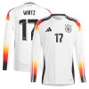 Officiële Voetbalshirt Duitsland Wirtz 17 Thuis EK 2024 Lange Mouw - Heren